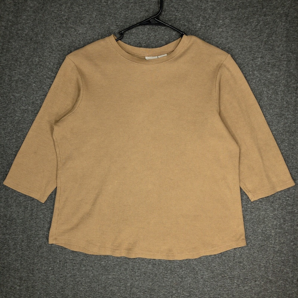 fiorlini international plus polycotton waffle knit long sleeve shirt size 18/20W